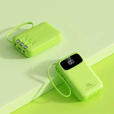 3C-Zertifizierung 22,5W Super-Schnellladung Mini-Powerbank mit integriertem Kabel 20000mAh Kapazität mobile Stromversorgung Blitzladung - 9