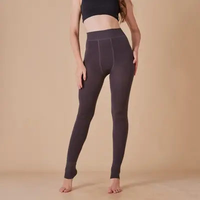 Women's Thick Fleece-Lined Footed Leggings, Plus Size Winter - 7