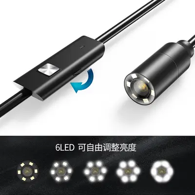 3-in-1 5 megapixel autofocus high-resolution industrial camera, automatic cleaning carbon accumulation pipe inspection waterproof endoscope