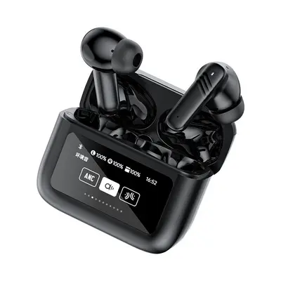 LCD intelligenter farbiger Bildschirm Touchscreen Noise-Cancelling Bluetooth-Kopfhörer In-Ear Bluetooth-Kopfhörer kabellos ANC+ENC neues exklusives Modell