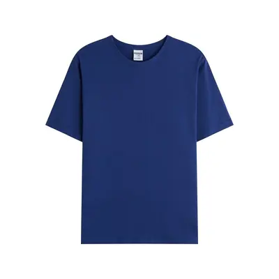 AG190g kompakt Siro-Spun T-Shirt Herren 100% Baumwolle Unifarben Rundhals Herren Kurzarm Werbe-T-Shirt mit bedrucktem Logo Großhandelsverkauf. - 10