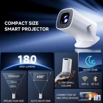 Intelligenter 270° Drehprojektor Ultra-HD 1080P Heimkino Mobile Projection Beamer Kompakt