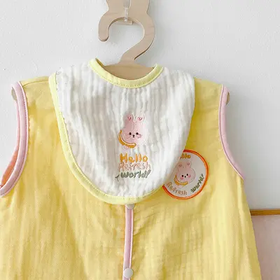 Cotton Gauze Baby Drool Bib, Absorbent, Colored