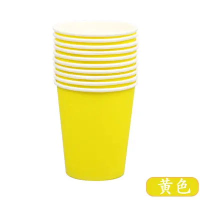 Renkli Kağıt Bardak 250 ml, Kalın, Tek Kullanımlık, Anaokulu El İşi DIY, Karışık Renk - 7