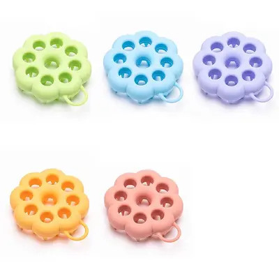 Home silicone bathroom brush bath brush massage detoxifying shampoo brush soft hair peeling cleansing cute face washing brush - 12