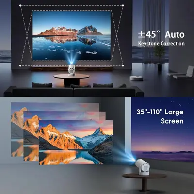 Yeni Kısa Mesafe HY300Ultra 4K Ev Tipi Taşınabilir Kompakt Mini Android Projektör