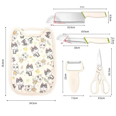 Baby food preparation knife and cutting board set, 5-piece - 5