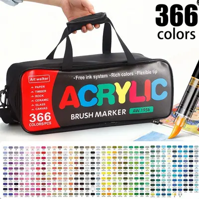 Acryl-Marker mit weicher Spitze farbig - 9
