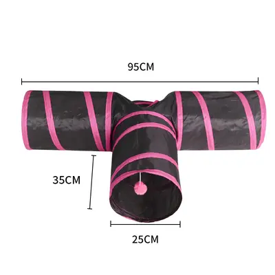 Foldable All-in-One Cat Tunnel Toy, for Self-Play - 11
