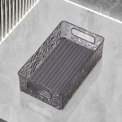 Acrylic frost pattern cosmetic storage box, transparent, large capacity - 7