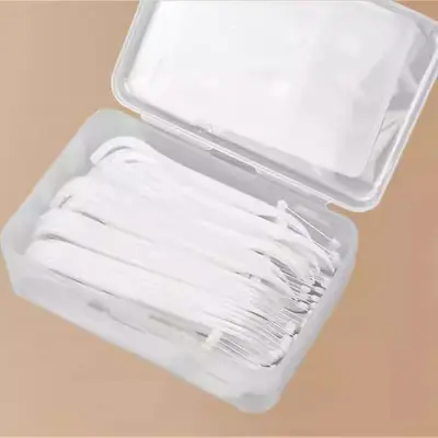 JINDARI Güzellik Diş Ipi Bambu Kürdan Tek Kullanımlık Taşınabilir Paket Ev Büyük Kutu Diş Ipi Sopa Diş Ipi + Kürdan Seti