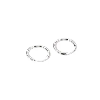 S925 Sterlingsilber einfache Ringohrringe Damen - 6