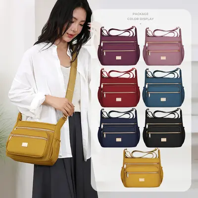 Large-Capacity Multi-Compartment Women's Crossbody Bag - 1