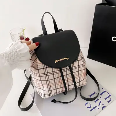 Women's mini bucket backpack, waterproof, Korean style