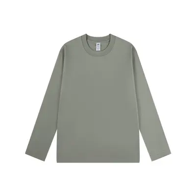 230g Herbst Sincan Strickpamollbaumtrikot schweres Rundhalsbaumwoll-T-Shirt in einfarbig mit langen Ärmeln lockere Passform Herren-Basisshirt Großhandel direkt vom Hersteller - 13