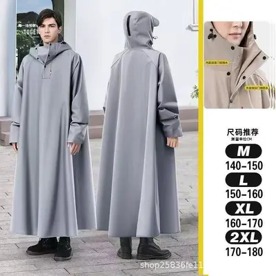 Electric vehicle raincoat, adult full body with sleeves - 9