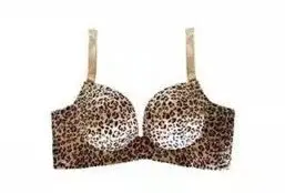 Wireless Push-Up Bra, Leopard Print - 11