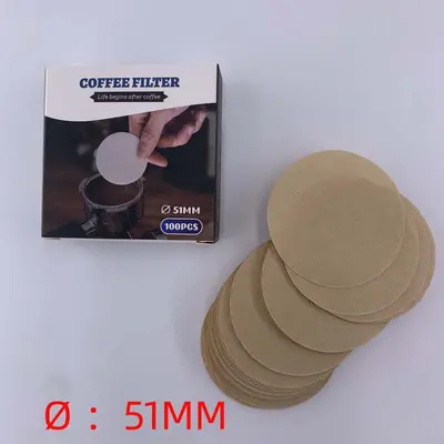 Siebträgergriff für Espressomaschine, Pulverbehälter und Kaffeefilterpapier - 8