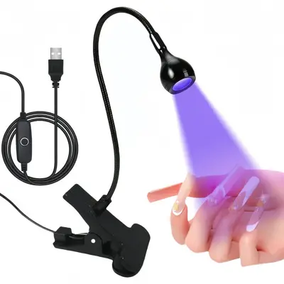 Gooseneck Nagel-UV-Lampe Lila Licht Fototerapie Nagel-Lampe Schnelltrocknend Nicht vergilbend LED Nagel-Härtungslampe