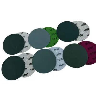 Grenzüberschreitendes 30-teiliges Set 3 Zoll 75 mm Siliziumkarbid-Schleifpapier mit Rückseitenvlies, Schleifpapierscheiben, Schleifwerkzeug