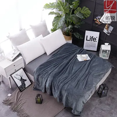 Coral Fleece Blanket, Four-Season, Single Thin Style - 7