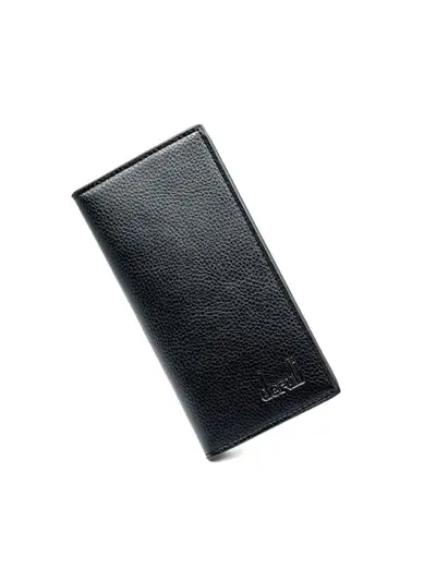Men's PU Vertical Long Wallet, Litchi Grain, Soft, Multi-Card Slots - 9