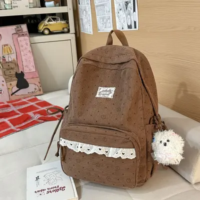 Korean-Style Student Backpack, Large Capacity, Casual Daypack - 9