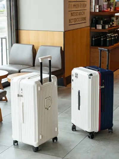 Origin: Jiaxing Pinghu, elevated large capacity zippered suitcase, five-wheel trolley suitcase, travel luggage, unisex combination lock suitcase. - 3