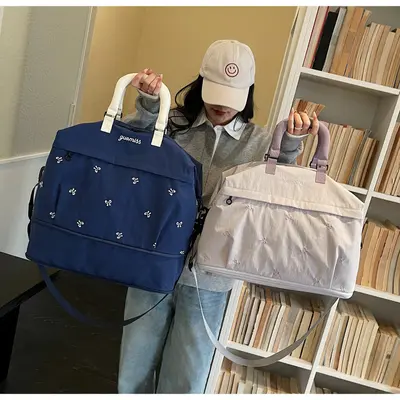 Women's Portable Short Trip Travel Bag 2026 New Trendy Fashion Outdoor Storage Luggage Bag Large Capacity Crossbody Fitness Bag