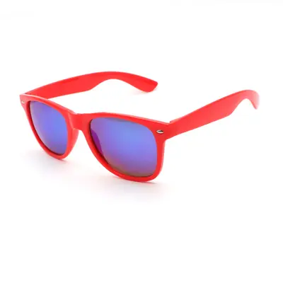 Solid Stud Sunglasses with Green Mirror Lens - 9