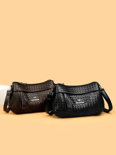 Women's Large Capacity Single Shoulder Bag, European Style Crossbody Bag - 3