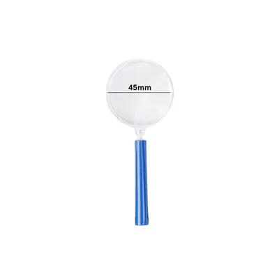 45 mm colored acrylic hand magnifier, 10x magnification - 10