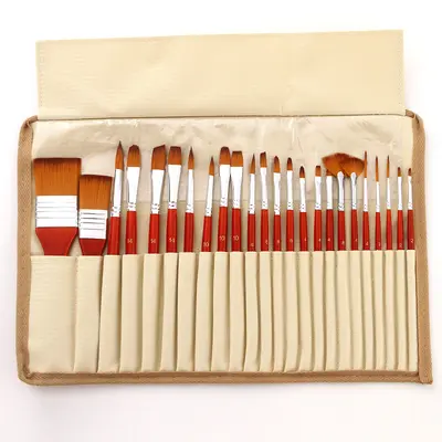 24-piece brush set for canvas, oil and watercolor - 7