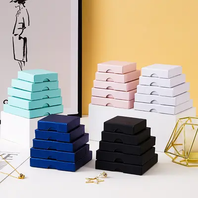Factory Direct In-Stock Cross-Border Supply Amazon Heaven and Earth Cover Jewelry Packaging Box for Rings Necklaces Earrings
