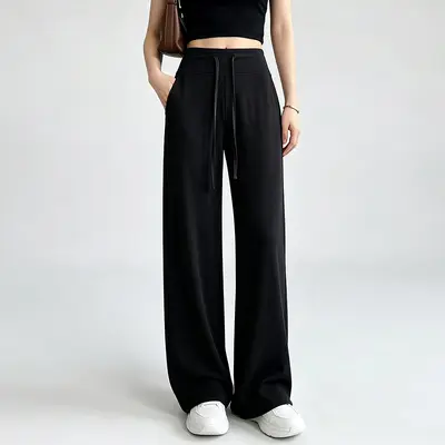 Women's Yoga Wide-Leg Pants, Drapey Loose Fit - 7