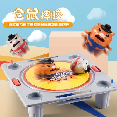 Hamster Sumo Wrestling Board Game for Kids, Two-Player