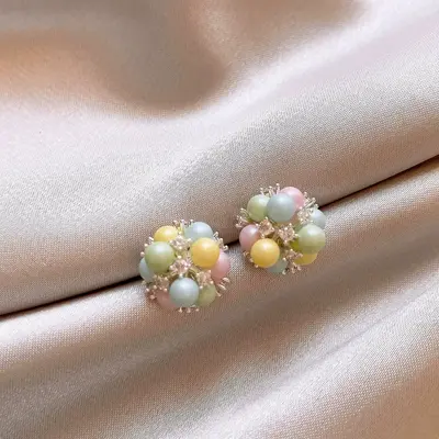 Blooming flowers, beaded tassel earrings, accessible luxury and premium earrings, summer seaside vacation style super fairy earrings - 12