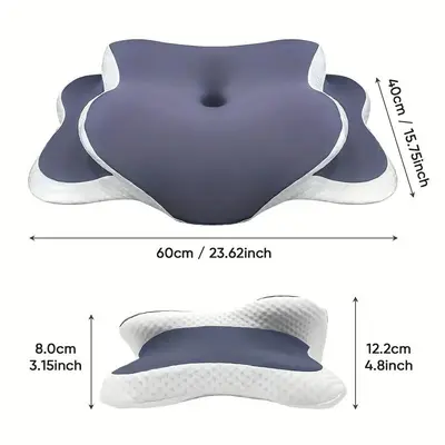 Butterfly memory foam pillow with cervical neck support - 4