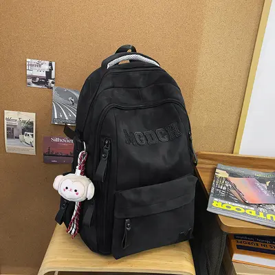 Rucksack neue große Kapazität einfach urban vielseitig Mittelschüler Männer und Frauen gleiches Design Schulrucksack einfarbig komfortabler Rucksack - 8