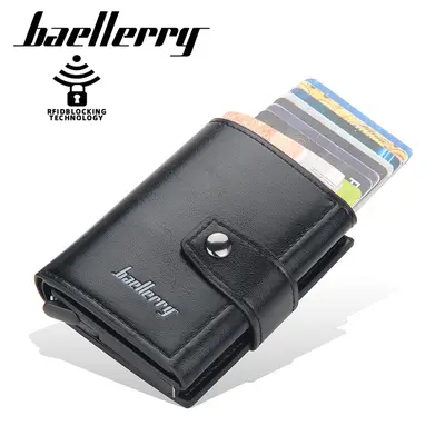 Herren-RFID-Kartenhalter mit Aluminiumbox und mehreren Kartenfächern - 5