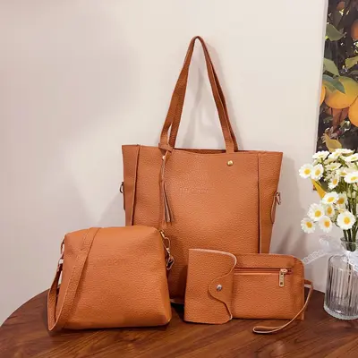 Tassel Mother-and-Child Bag Set, 4 Pieces, Large Capacity - 11