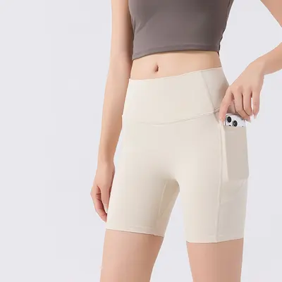 Yüksek bel yoga şortu, hızlı kuruyan - 7
