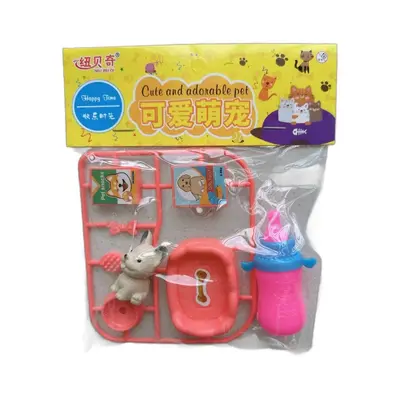 Children's Play House Toy with Simulation Puppy Set