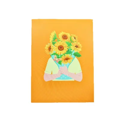 Mother's Day Card for Teachers 2025 New Sunflower 3D DIY Creative Premium Exquisite Handmade 3D Card