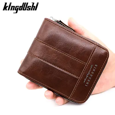 Retro Men's Short Wallet with Chain, Multi-Card Slots and Coin Pocket - 2