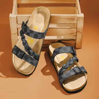 Men's Cork Flip-Flops, Thick Sole, Summer Style - 13