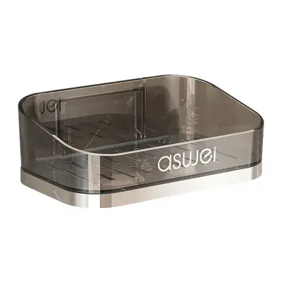 Wall-Mounted Punch-Free Soap Dish with Drainage Rack for Bathroom
