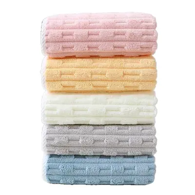 Bambus-Frottee Handtuch Set, Korallenvlies Waschlappen und Badetuch