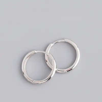 Sterling Silver Women Earrings Round Hoops 2025