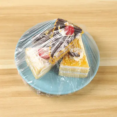 Disposable plastic stretch lids